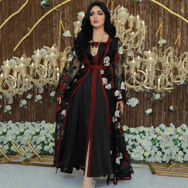 2021embroidered floral lace mesh abaya set dubai arabic turkish cardigan kaftan long dress muslim women djelaba islamic clothing, Red
2021embroidered floral lace mesh abaya set dubai arabic turkish cardigan kaftan long dress muslim women djelaba islamic clothing, Red