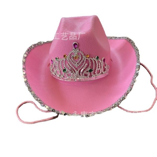 hats pink sequin crown denim non woven fabric shaped polyester felt denim 
hats pink sequin crown denim non woven fabric shaped polyester felt denim