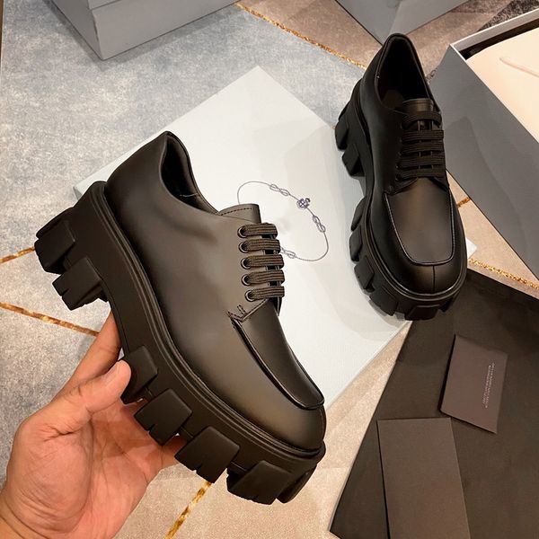 womens monolith leather lace-up shoes luxury design platform casual ladies shoes, Black
womens monolith leather lace-up shoes luxury design platform casual ladies shoes, Black
