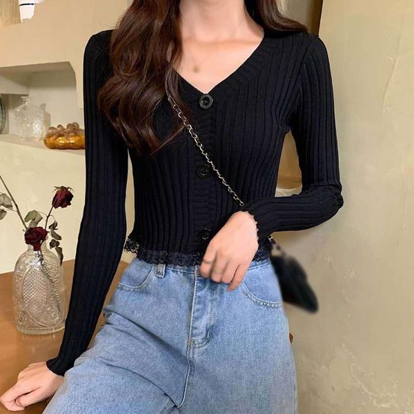 women's t-shirt spring ly patchwork women cardigans fashion slim ladies knitted long sleeve buttons, White
women's t-shirt spring ly patchwork women cardigans fashion slim ladies knitted long sleeve buttons, White