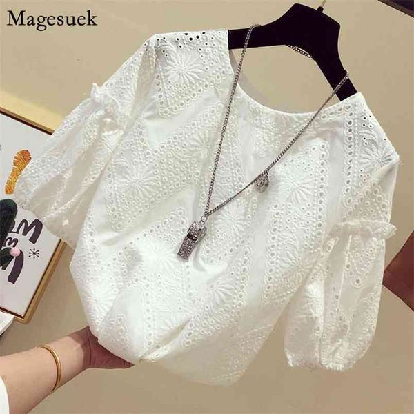 korean summer lace white shirt women hook flower hollow short sleeve women's shirts o neck fashion elegant blouse 13439 210512
korean summer lace white shirt women hook flower hollow short sleeve women's shirts o neck fashion elegant blouse 13439 210512