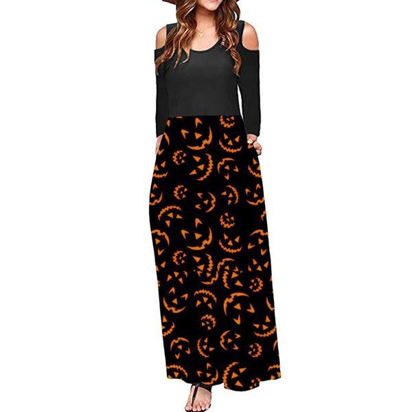 casual dresses for women 2021 womens fashion off shoulder halloween print long sleeves elegant maxi dress vestidos mujer verano, Black;gray
casual dresses for women 2021 womens fashion off shoulder halloween print long sleeves elegant maxi dress vestidos mujer verano, Black;gray