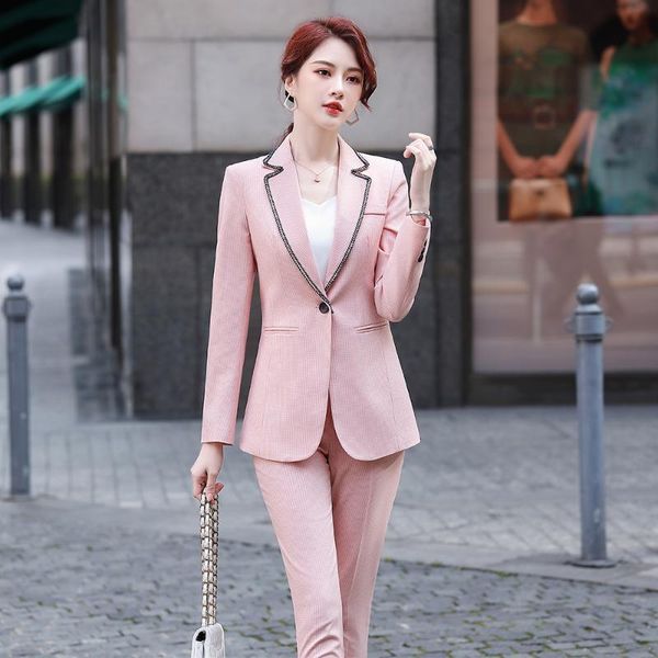 women career business formal pant suit pink gray green 2 piece set fashion ladies blazer slim jacket coat and women's two pants, White
women career business formal pant suit pink gray green 2 piece set fashion ladies blazer slim jacket coat and women's two pants, White