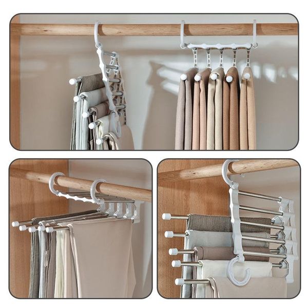 hangers & racks est fashion 5 in 1 pant rack shelves stainless steel multi-functional wardrobe magic hanger drop
hangers & racks est fashion 5 in 1 pant rack shelves stainless steel multi-functional wardrobe magic hanger drop