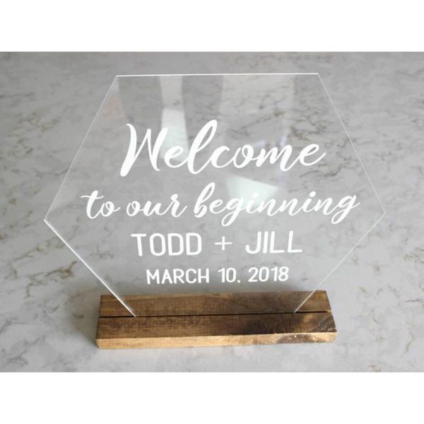 party decoration custom wedding table numbers welcome to our beginning sign clear acrylic hexagon
party decoration custom wedding table numbers welcome to our beginning sign clear acrylic hexagon