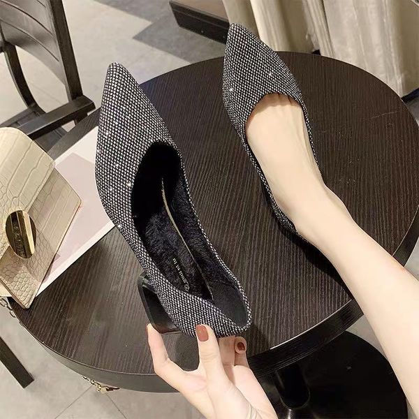 dress shoes spring fashion, all kinds of pointy sequins, single shoes, thick heels, women's middle heel casual, Black
dress shoes spring fashion, all kinds of pointy sequins, single shoes, thick heels, women's middle heel casual, Black