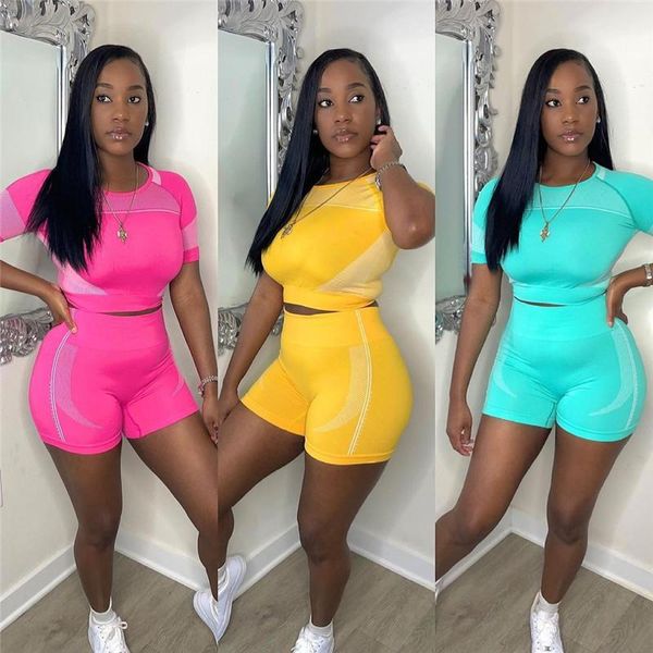 cutubly patchwork o neck crop women set short sleeve two piece sets for casual slim fashion shorts women's tracksuits, Gray
cutubly patchwork o neck crop women set short sleeve two piece sets for casual slim fashion shorts women's tracksuits, Gray