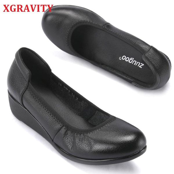 dress shoes xgravity stock clearence genuine leather ladies fashion wedge summer elegant casual comfort female, Black
dress shoes xgravity stock clearence genuine leather ladies fashion wedge summer elegant casual comfort female, Black