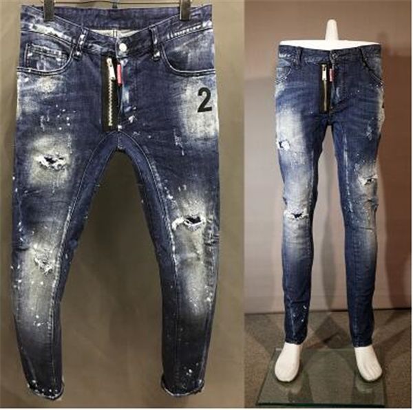 mens jeans designer ripped skinny trousers motorcycle moto biker hole slim men's fashion brand denim pants hip hop d2 a1637 ds quar, Blue
mens jeans designer ripped skinny trousers motorcycle moto biker hole slim men's fashion brand denim pants hip hop d2 a1637 ds quar, Blue