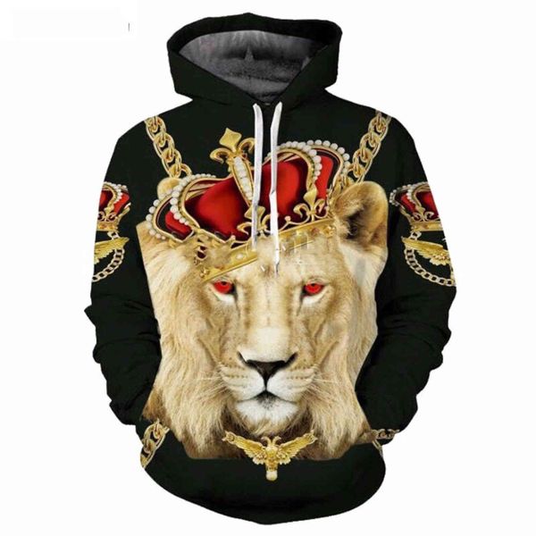 men's hoodies & sweatshirts hooded hoodie stamina 3d, trendy sweatshirt for men/women, crown style, lion, harajuku streetwear la1r, Black
men's hoodies & sweatshirts hooded hoodie stamina 3d, trendy sweatshirt for men/women, crown style, lion, harajuku streetwear la1r, Black