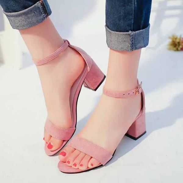 summer kitten heel women's shoe chunky peep-toe suede word buckle sandal roman trend sandals, Black
summer kitten heel women's shoe chunky peep-toe suede word buckle sandal roman trend sandals, Black
