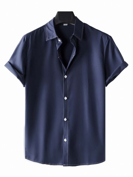 men solid button up shirt 04wx#, White;black
men solid button up shirt 04wx#, White;black