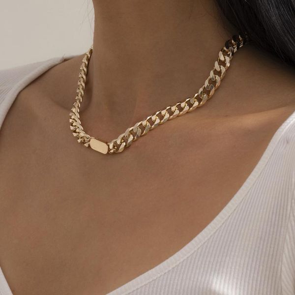 women 2021 punk cuban chunky men's hip hop necklace golden link jewelry gift wholesale chokers, Golden;silver
women 2021 punk cuban chunky men's hip hop necklace golden link jewelry gift wholesale chokers, Golden;silver