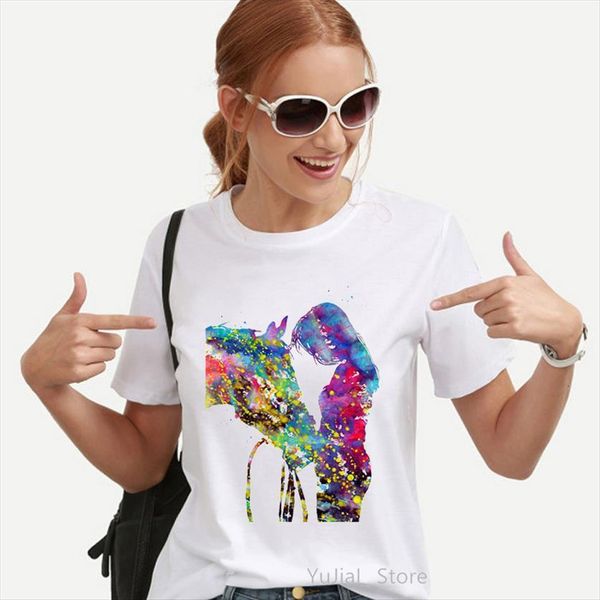 watercolor girl love horse womens print tshirts vogue funny white korean style clothes tumblr tee femme
watercolor girl love horse womens print tshirts vogue funny white korean style clothes tumblr tee femme