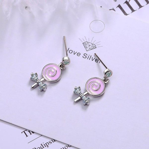dangle & chandelier girls' lovely pink swirly lollipop drop earring bowknot zirconia stone tiny stud cute piercing jewelry, Silver
dangle & chandelier girls' lovely pink swirly lollipop drop earring bowknot zirconia stone tiny stud cute piercing jewelry, Silver