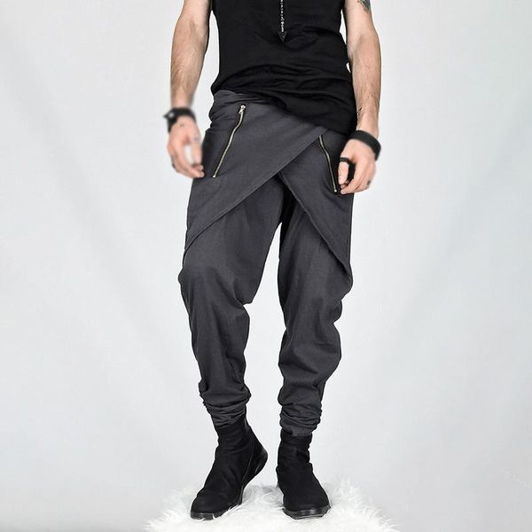 men's pants men fashion zipper long harem trousers loose baggy casual solid color male, Black
men's pants men fashion zipper long harem trousers loose baggy casual solid color male, Black