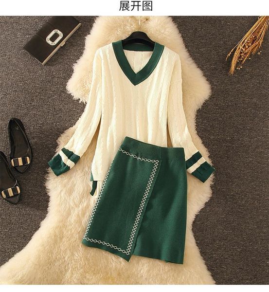 two piece dress amolapha women knit v neck pullover sweaters+skirts sets woman knitted jumpers mini skirt outfits, White
two piece dress amolapha women knit v neck pullover sweaters+skirts sets woman knitted jumpers mini skirt outfits, White