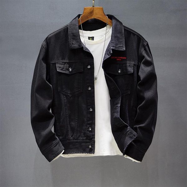 men's jackets spring autumn black & white denim jacket fashion letter printing large size 5xl trend loose youth jeans, Black;brown
men's jackets spring autumn black & white denim jacket fashion letter printing large size 5xl trend loose youth jeans, Black;brown