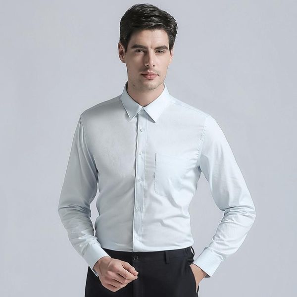 men's dress shirts 2021 brand regular fit cotton blend long sleeves solid color mens business suits shirt, White;black
men's dress shirts 2021 brand regular fit cotton blend long sleeves solid color mens business suits shirt, White;black