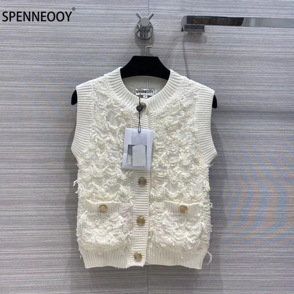 women's vests spenneooy designer brand summer white knitting tassel vest women luxury single-breasted coat, Black;white
women's vests spenneooy designer brand summer white knitting tassel vest women luxury single-breasted coat, Black;white