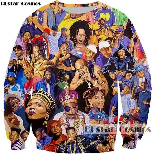 

plstar cosmos 2019 new fashion 3d sweatshirts rapper singer collage print hoodi biggie/2pac tupac casual pullovers sportswear, Black