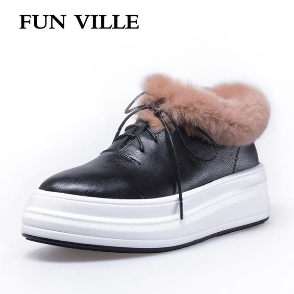 boots fun ville women ankle genuine leather autumn winter warm boot thick platform flats shoes, Black
boots fun ville women ankle genuine leather autumn winter warm boot thick platform flats shoes, Black
