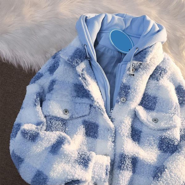 women's jackets autumn and winter fake two-piece checkerboard plaid lamb wool jacket women plus velvet padded oversized coat, Black;brown
women's jackets autumn and winter fake two-piece checkerboard plaid lamb wool jacket women plus velvet padded oversized coat, Black;brown