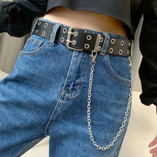 belts women belt genuine leather punk style fashion pin buckle jeans decorative chain for, Black;brown
belts women belt genuine leather punk style fashion pin buckle jeans decorative chain for, Black;brown
