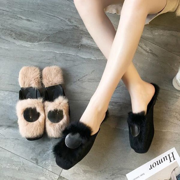 slippers winter slippers ladies indoor home spring plush casual fur outdoor fashion women d2x7, Black
slippers winter slippers ladies indoor home spring plush casual fur outdoor fashion women d2x7, Black