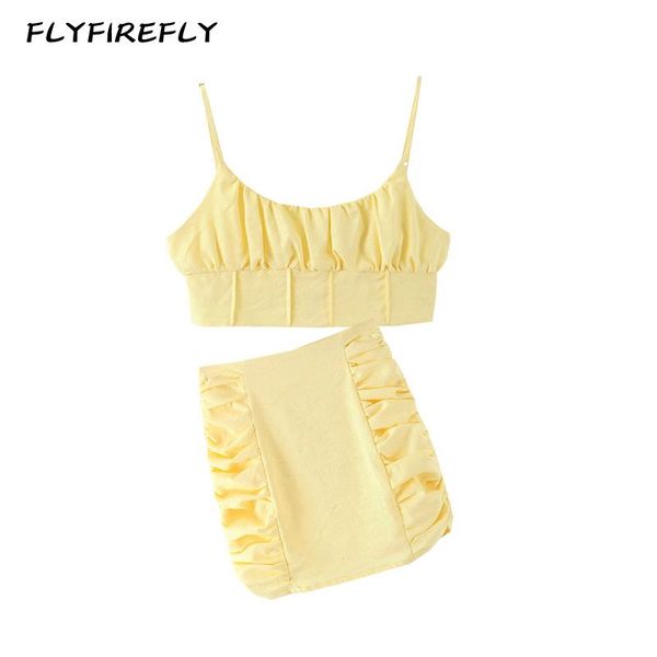 summer mini skirts women ruffle skirt high waist vintage short elegant yellow korean style 2021, Black
summer mini skirts women ruffle skirt high waist vintage short elegant yellow korean style 2021, Black