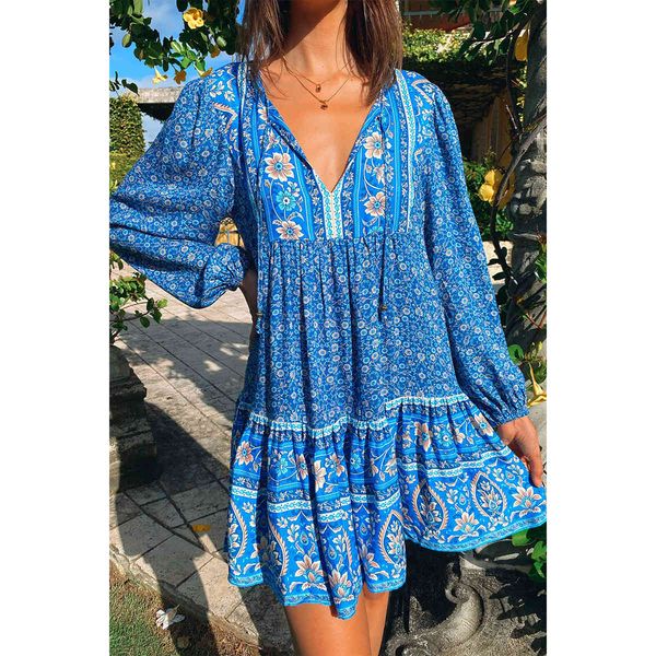 dresses casual baby-doll style mini women v-neck long sleeve autumn es boho floral print beach short sun vestidos n9ir, Black;gray
dresses casual baby-doll style mini women v-neck long sleeve autumn es boho floral print beach short sun vestidos n9ir, Black;gray