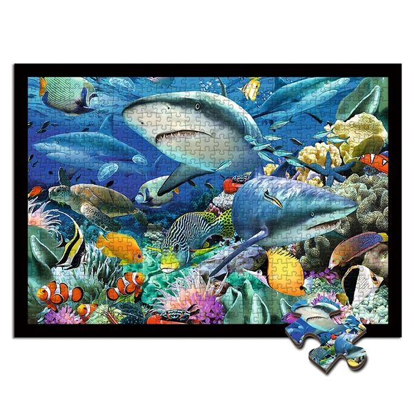 wooden puzzle 300 / 500 / 1000 decompression large children's educational toys underwater world fish school
wooden puzzle 300 / 500 / 1000 decompression large children's educational toys underwater world fish school