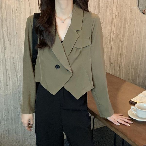 women's suits & blazers women jackets coats long sleeve spring vintage jk korean white short blazer trendy crop loose cozy student clot, White;black
women's suits & blazers women jackets coats long sleeve spring vintage jk korean white short blazer trendy crop loose cozy student clot, White;black