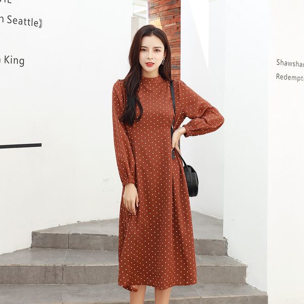 dress s-2xl polka dot zipper women long maxi french round neck mid-length temperament fashion spring new female clothing, Black;gray
dress s-2xl polka dot zipper women long maxi french round neck mid-length temperament fashion spring new female clothing, Black;gray