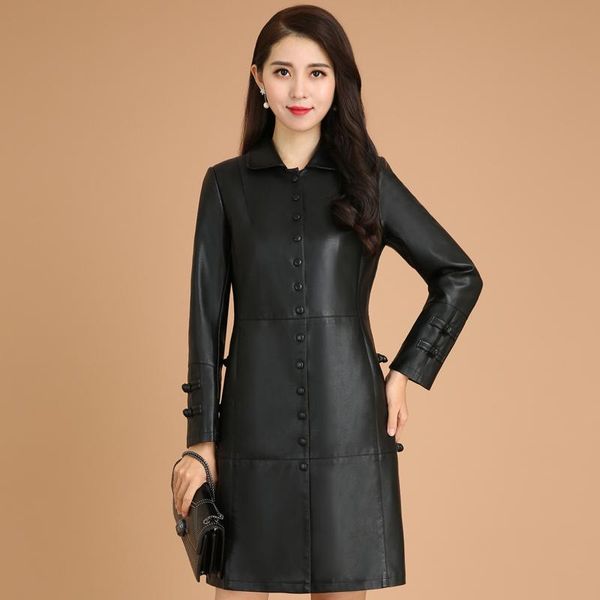 women's leather & faux black long trench coat for women fashion sleeve jacket single breasted windbreaker
women's leather & faux black long trench coat for women fashion sleeve jacket single breasted windbreaker