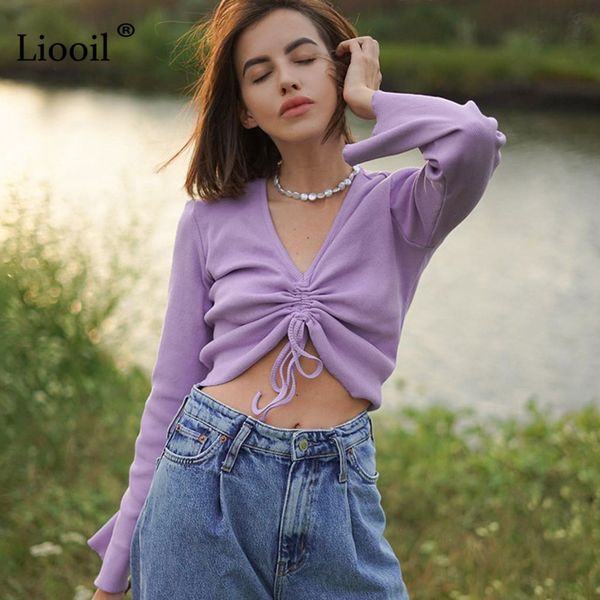 shorts casual ruched short shirts women 2021 spring autumn drawstring long sleeve v neck female purple cropped and blouses, White;black
shorts casual ruched short shirts women 2021 spring autumn drawstring long sleeve v neck female purple cropped and blouses, White;black