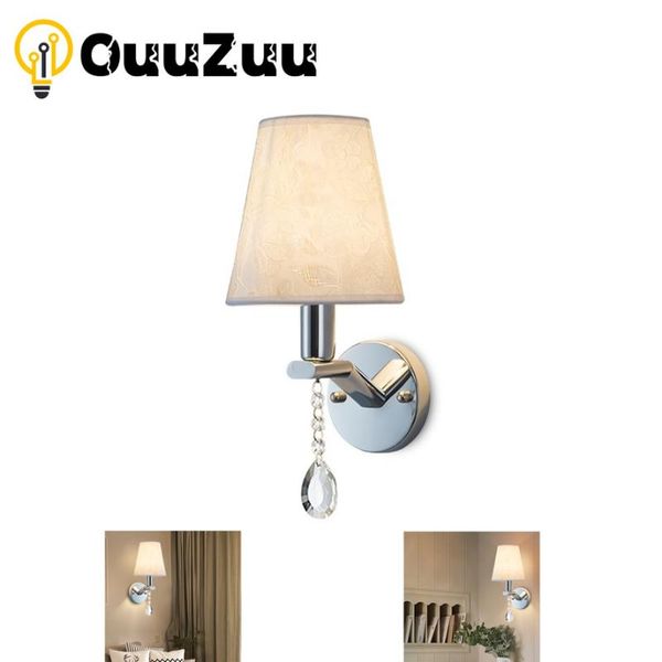 wall lamp ouuzuu e27 cloth el bedside silver pattern electroplated iron light base crystal pendant home decoration
wall lamp ouuzuu e27 cloth el bedside silver pattern electroplated iron light base crystal pendant home decoration