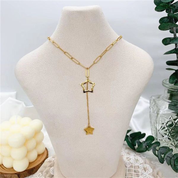 europe and the united states titanium steel geometric pentagram joker contracted collarbone chain chain necklace, Silver
europe and the united states titanium steel geometric pentagram joker contracted collarbone chain chain necklace, Silver
