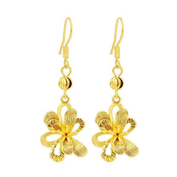 women's big flower 24k gold plated charm earrings njge117 fashion wedding gift women yellow gold plate jewelry earring, Golden
women's big flower 24k gold plated charm earrings njge117 fashion wedding gift women yellow gold plate jewelry earring, Golden