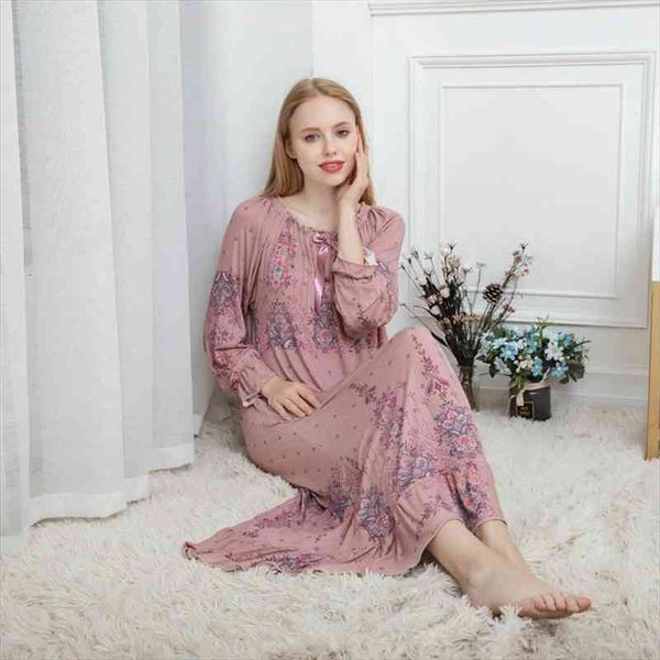 spring and autumn ladies long-sleeved women sleepwear cotton modal long loose korean palace princess nightdress long nightgown, Black;red
spring and autumn ladies long-sleeved women sleepwear cotton modal long loose korean palace princess nightdress long nightgown, Black;red