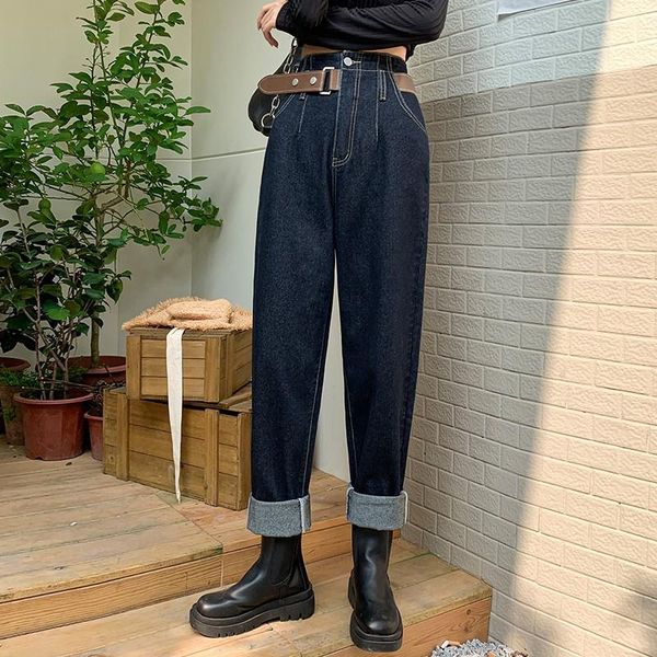 women's jeans autumn winter harem pants denim ladies high waist plus size loose korean woman, Blue
women's jeans autumn winter harem pants denim ladies high waist plus size loose korean woman, Blue