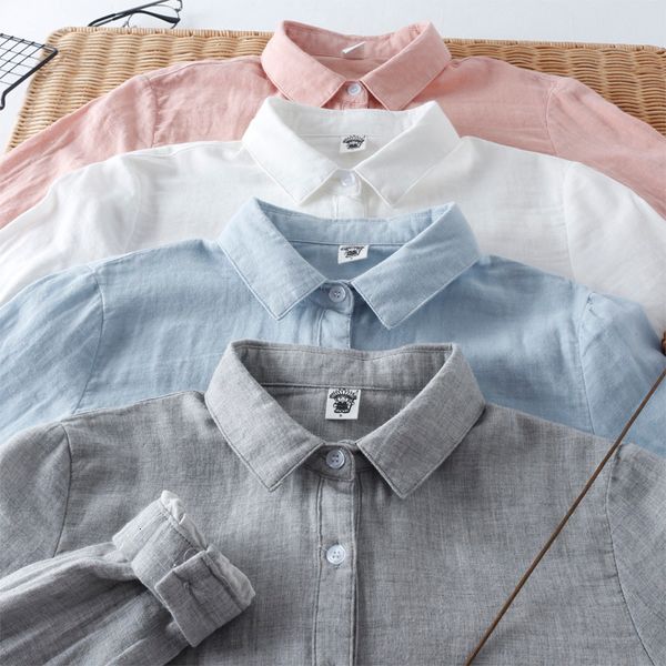 women's blouses & shirts lamtrip brief solid cotton yarn long sleeve shirt blouse retro 2021 spring bejg, White
women's blouses & shirts lamtrip brief solid cotton yarn long sleeve shirt blouse retro 2021 spring bejg, White
