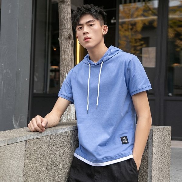 yfl short men's t-shirts) sleeve men's hooded casual loose hoodiet-shirt hoodiesummerfashion brand solid color stitching fake two, White;black
yfl short men's t-shirts) sleeve men's hooded casual loose hoodiet-shirt hoodiesummerfashion brand solid color stitching fake two, White;black