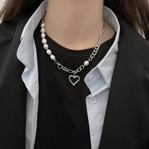 designer necklace luxury chain irregular pearl love female ins cool minority design fashion high sense clavicle neck, Silver
designer necklace luxury chain irregular pearl love female ins cool minority design fashion high sense clavicle neck, Silver