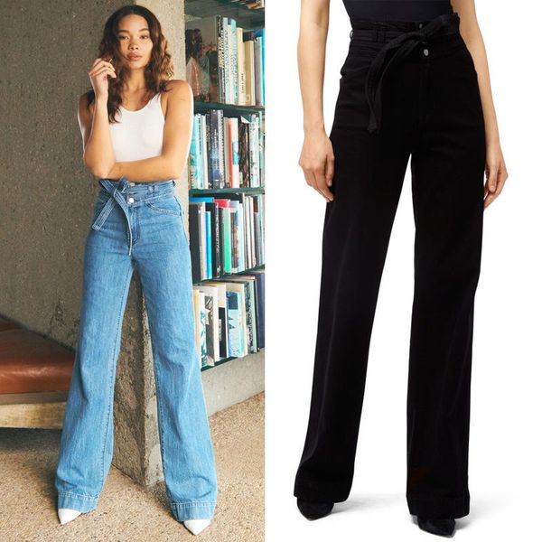 women's jeans high-quality 1:1j b high-waisted drape waistband wide loose ground pants leg fashionable, Blue
women's jeans high-quality 1:1j b high-waisted drape waistband wide loose ground pants leg fashionable, Blue