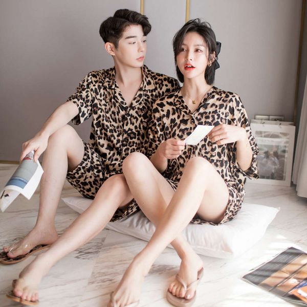 new fzslcyi fashion summer luipaard pair of pajamas imitated side get night clothes lovers'short mouw shorts, Black;brown
new fzslcyi fashion summer luipaard pair of pajamas imitated side get night clothes lovers'short mouw shorts, Black;brown