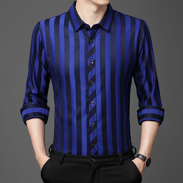 2021 autumn korean men's long sleeve casual lapel shirt fashion slim print shirt trendy men, Black
2021 autumn korean men's long sleeve casual lapel shirt fashion slim print shirt trendy men, Black
