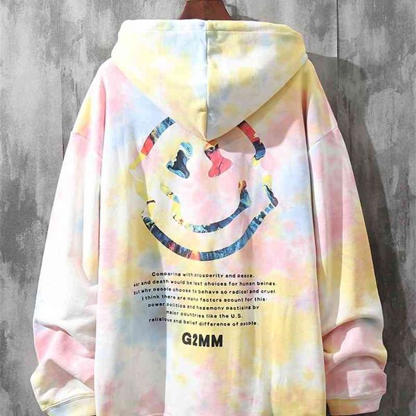 trendy tie dyed gradual change sweater men's trendy hooded plush hip-hop loose trend smiling face couple coat autumn and winter, Black
trendy tie dyed gradual change sweater men's trendy hooded plush hip-hop loose trend smiling face couple coat autumn and winter, Black