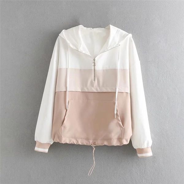 women's jackets spring causal patchwork thin windbreaker women basic loose coats zipper lightweight famale, Black;brown
women's jackets spring causal patchwork thin windbreaker women basic loose coats zipper lightweight famale, Black;brown