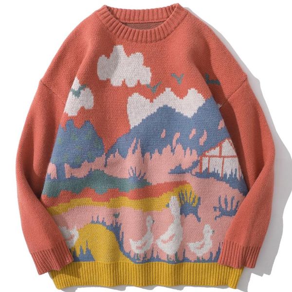 men's sweaters autumn winter sweater men women homeland duck pattern knitted fashion harajuku casual pullover cotton, White;black
men's sweaters autumn winter sweater men women homeland duck pattern knitted fashion harajuku casual pullover cotton, White;black